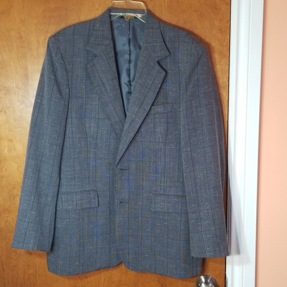 Vintage Marlin 40 Regular Blue Plaid Blazer